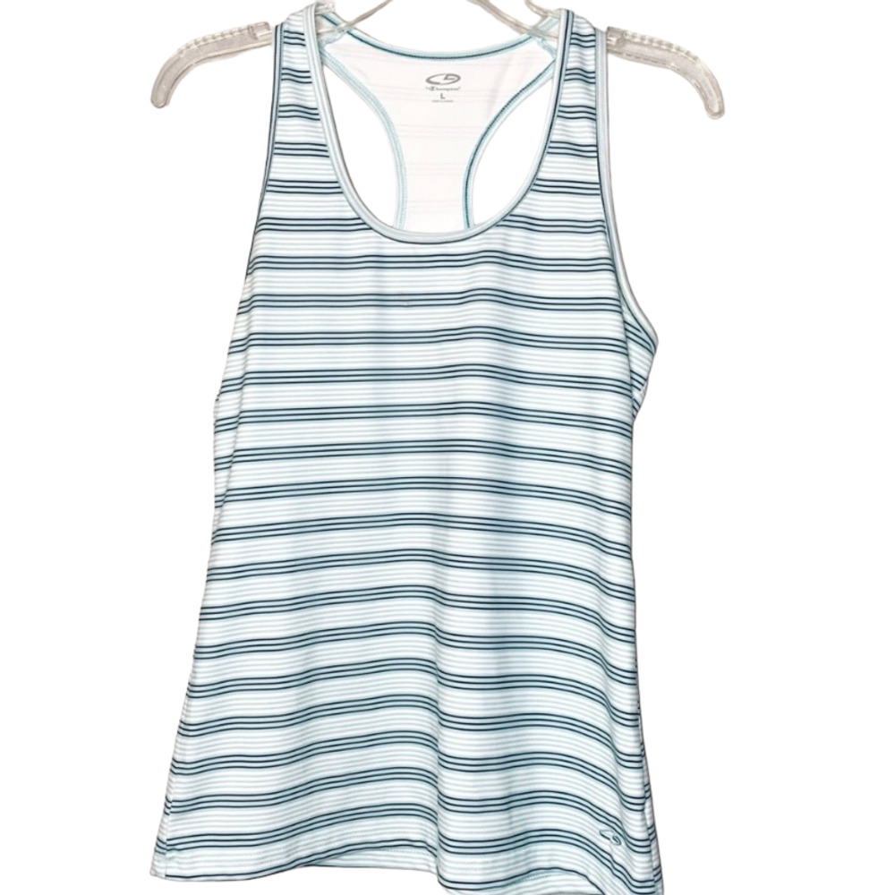 Champion Active Tank Blue Striped Large
